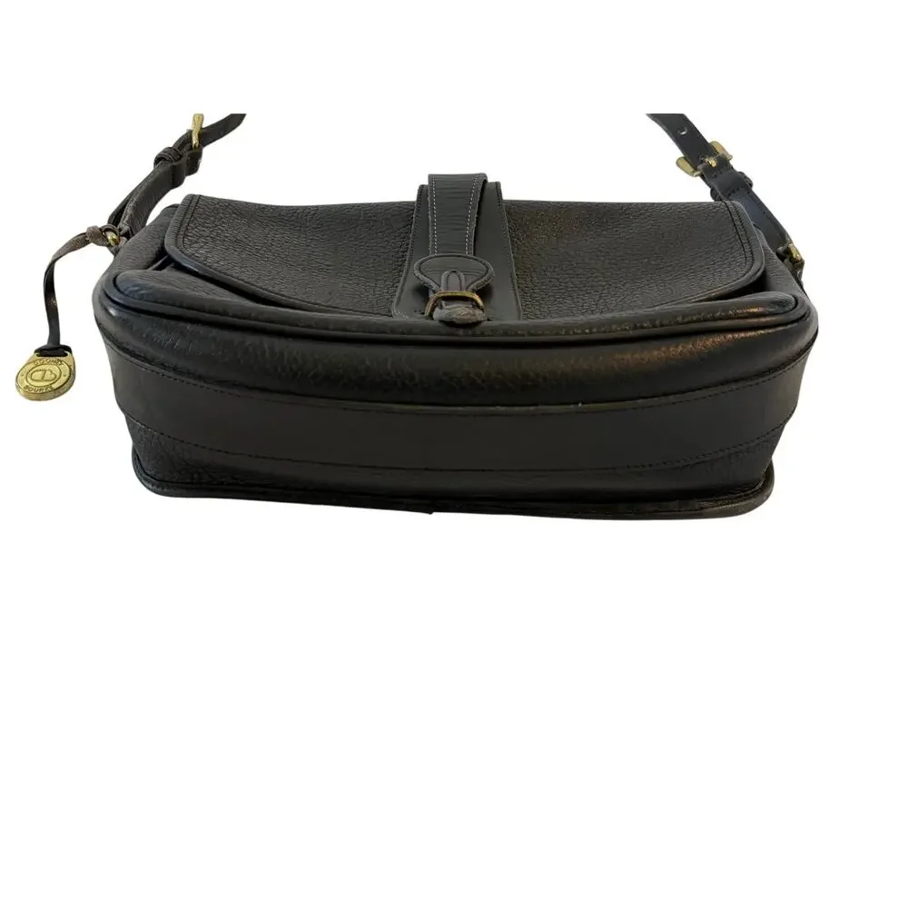 Dooney & Bourke Leather Equestrian Crossbody Bag Black Vintage - Picture 10 of 16